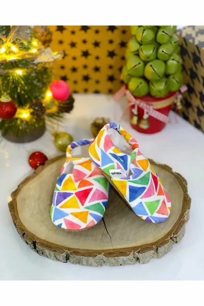 % kalfsleer anti-slip zool babyslofjes