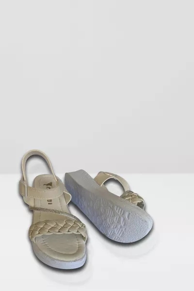 Ragazze Facile Velcro Chiusura Glitter Ortopedico Suola Piatta Sandali Estivi