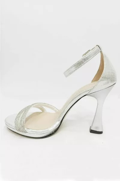  Sandali da donna in pietra con tacco quadrato in pelle lucida