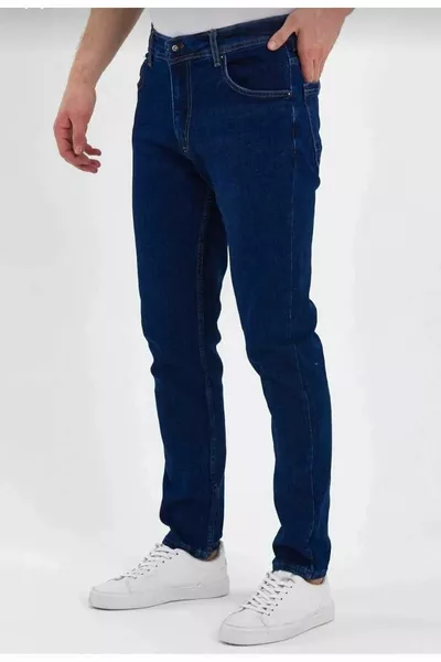 Jeans da uomo dritti dritti con taglio casual regolare