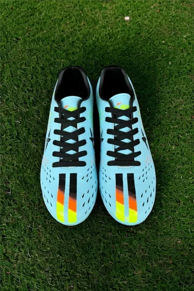 Мужская подошва из термотурфа Футбольная обувь с искусственным покрытием бирюзового цвета