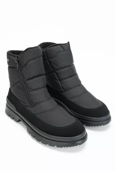 OTHREE Heren Leer & Textiel Zwarte Snowboots