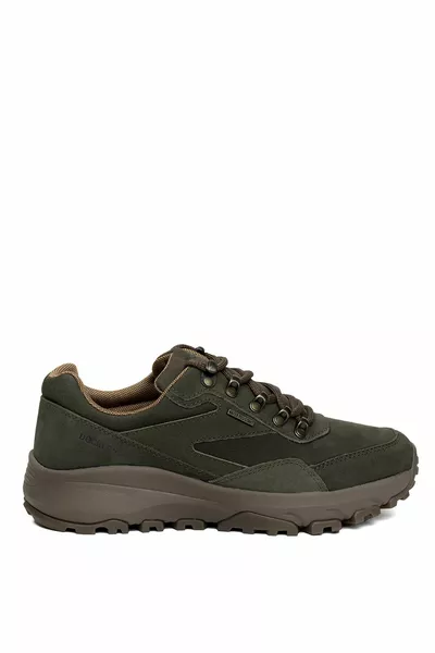  4F  4PR Men's Genuine Nubuck Leather Outdoor Shoes Khaki