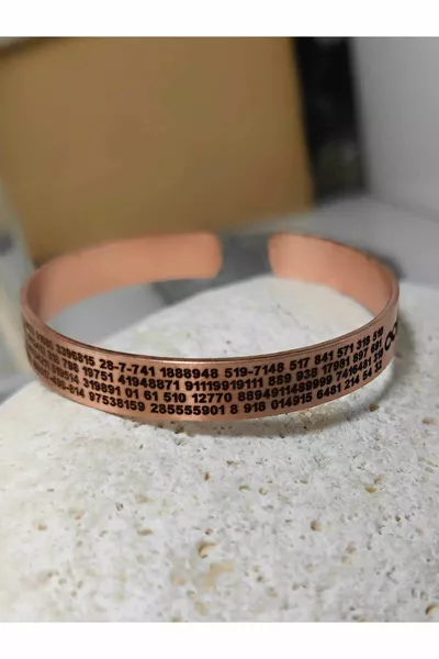 Uralte Zahlen Zahlenfolgen Unendlichkeit und Blume des Lebens Magnetisches Kupfer-Glücksarmband