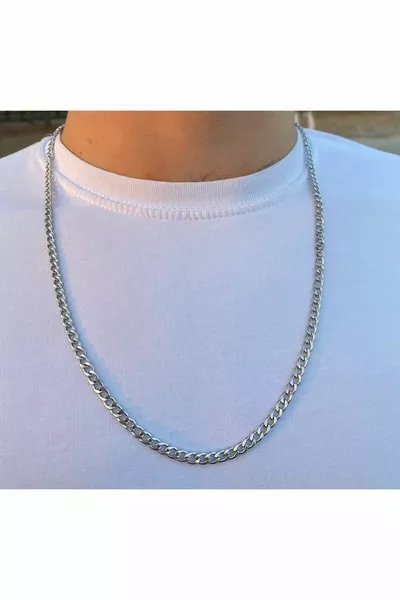 Figaro modèle Collier Homme Plat Chaîne Acier
