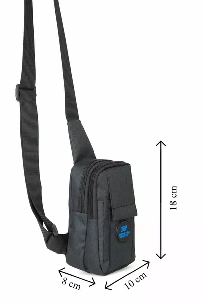 унисекс водонепроницаемая льняная ткань отделение для телефона мини сумка через плечо сумка через плечо повседневный черный цвет
