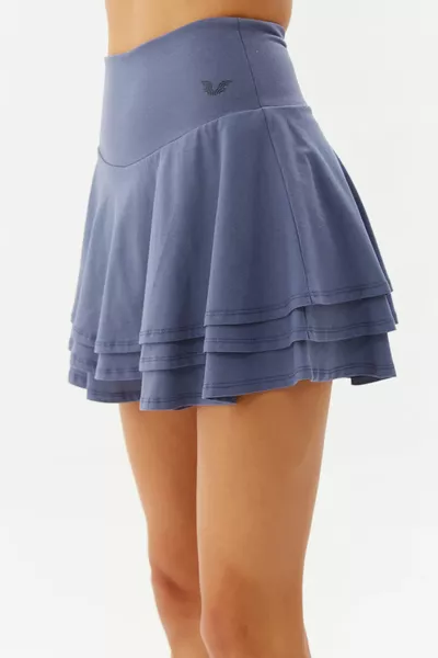 Женская наружная темно-синяя с высокой талией спортивная повседневная летняя мини-юбка теннисная юбка с хлопком однотонные шорты 