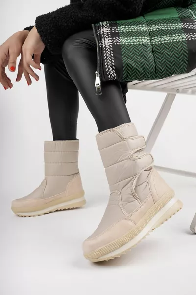 Дамски зимни ботуши за сняг за момчета с козина отвътре