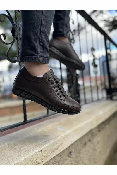 Scarpe invernali sportive classiche da uomo ortopediche in morbida ecopelle