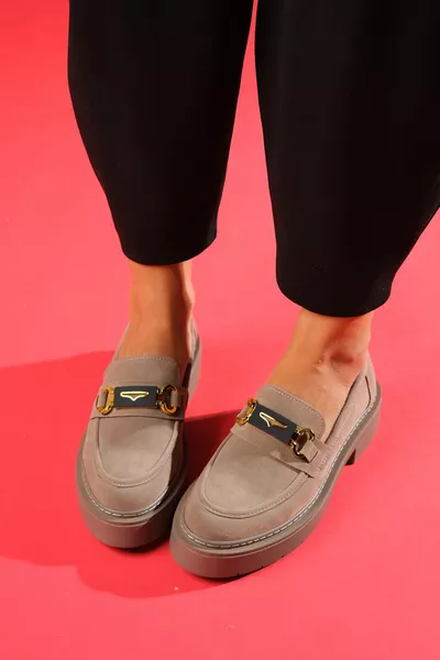 Mocassins Femme UNTE Beige Foncé Suede