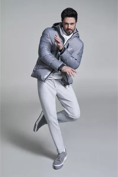 رجالي رمادي ٪ جلد رباط مرن وحيد أحذية كاجوال 