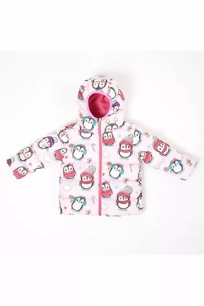 الفتيات الصوف الفراء مقنعين البطريق الحلوى منقوشة معطف الشتاء البخاخ ومعطف وسترة