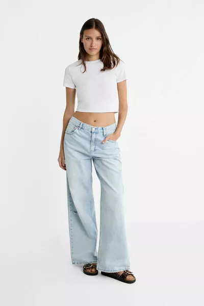 Kurzärmeliges Crop T-Shirt