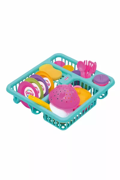 Toy Dish Rack Plate Cookware Set  Pieces Cuttable Toy Sliding Puzzle Gift