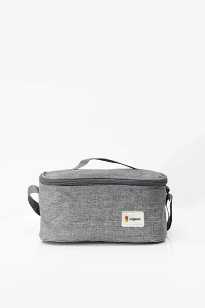 Lunch Bag with Thermos Gray Color