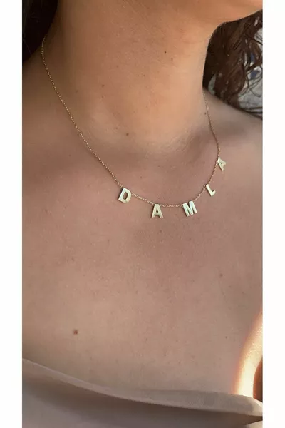  Silver Name Necklace with Separate Letters