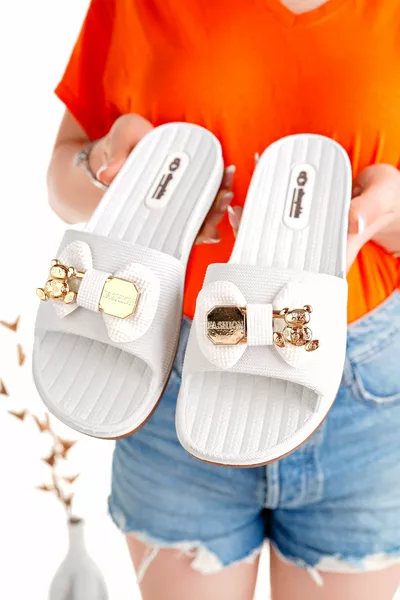 Women's Slippers White Non-Slip Waterproof Stylish Home Outdoor Beach Summer Daily Slippers