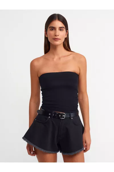  Strapless Blouse - Black
