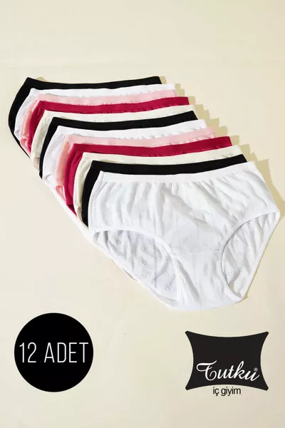 % Cotton Tutku Women’s -Pack Jacquard Assorted Bikini Panties