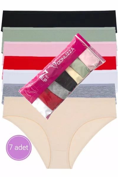 Solid Color Cotton Women's Panties, 7 Pack