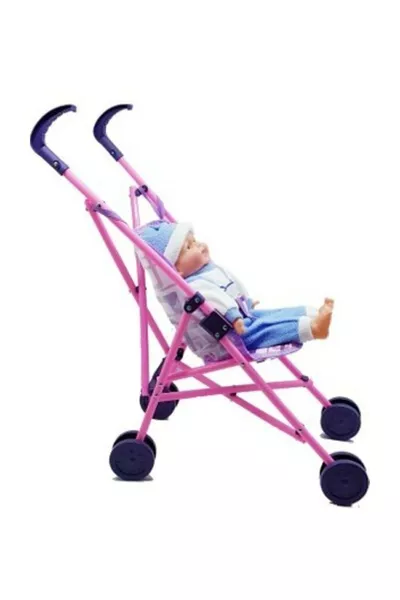 عربة أطفال قابلة للطي بعصا