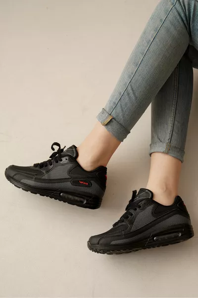 Bequeme Unisex-Sneaker mit schwarzer Air-Sohle 