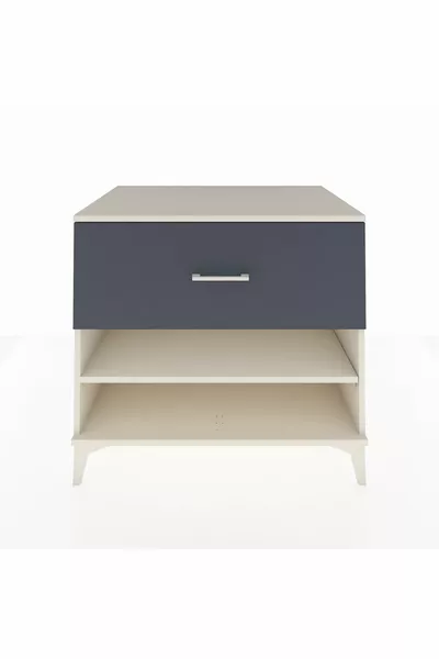 خزانة كرونوس بدرج واحد ورف واحد - حجر القمر-أنثراسيت