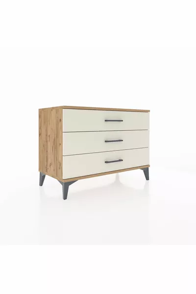 خزانة هايبيريون بثلاثة أدراج - صنوبر وحجر الآيا