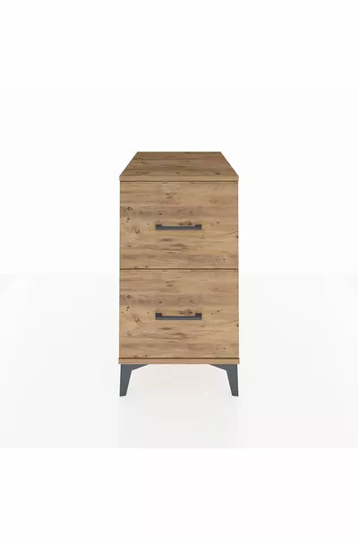 Kronos Nachtkastje met 2 laden dennen-dennen