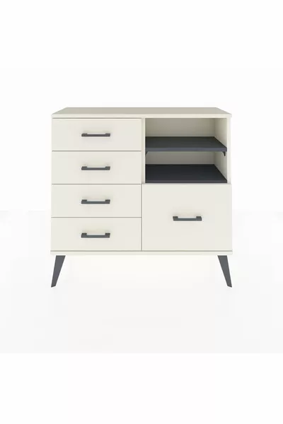 Arges Şifonyer 2 Raflı 5 Çekmeceli  Aytaşı-Antrasit/Aytaşı