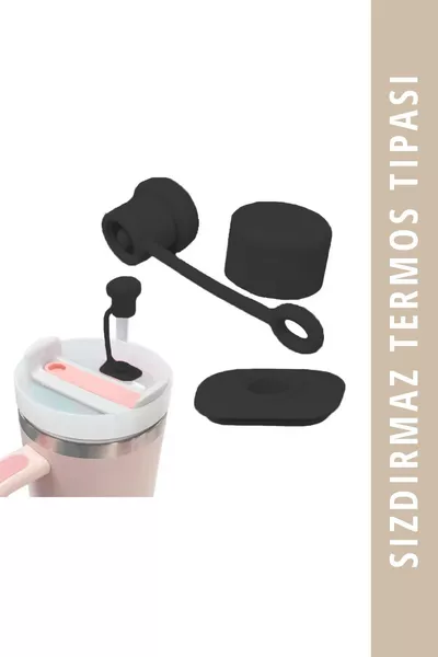 سدادة سيليكون مانعة للتسرب - سوداء