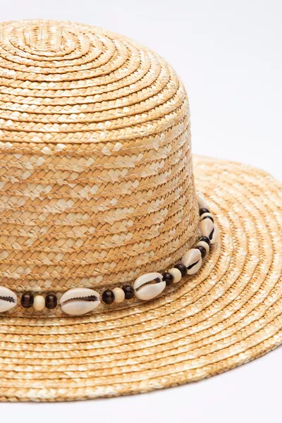 Hermona Straw Hat with Shell Details