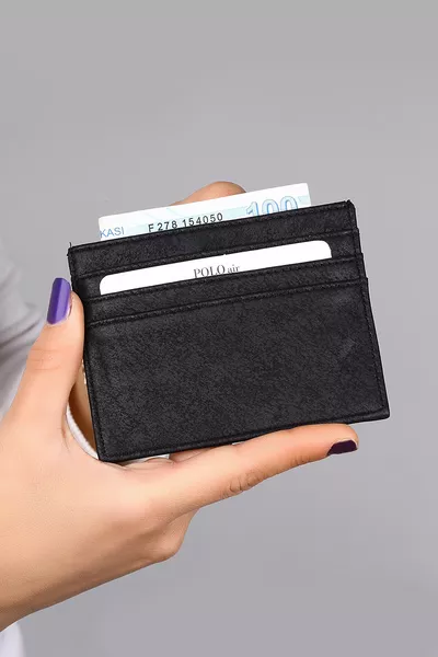 Мъжки спортен калъф за карти, черен