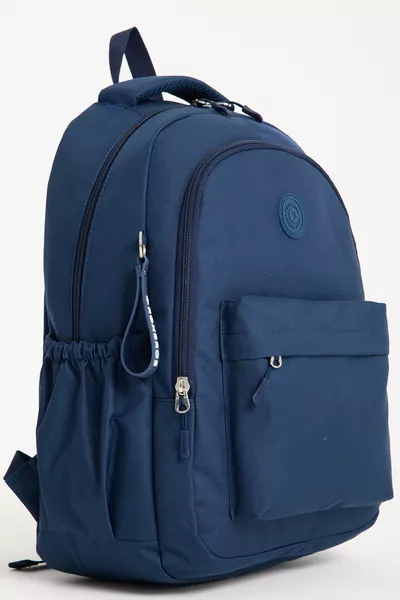 Zaino scolastico con scomparto per laptop, borsa quotidiana per ragazze e ragazzi, blu scuro, scuola primaria - media - superiore