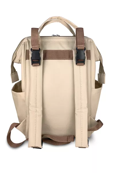 حقيبة ظهر ستار آن للعناية بالطفل مع قارورة هدية - بيج