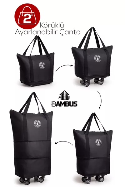 Çok fonksiyonlu Döner Sessiz Tekerlekli Valiz -Tekerlekli seyahat çantası-Alışveriş Çantası