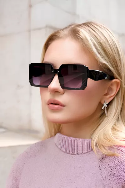 Unisex Siyah Güneş Gözlüğü