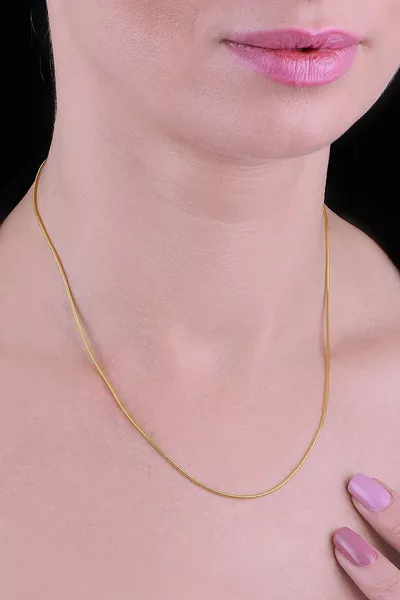 Silver Gold Plated Italian Snake Chain Necklace