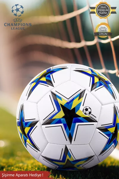 كرة قدم أصلية خياطة دوري أبطال أوروبا يوفا مناسبة للملاعب العشبية الصناعية والخرسانية للتدريب والمباريات رقم 5