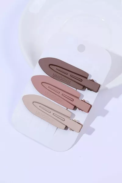Set di 3 fermagli per capelli da donna, senza lasciare segni, per trucco, cura della pelle e capelli