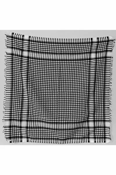 Weißer Ethnischer Authentischer Schal Groß  cm* cm