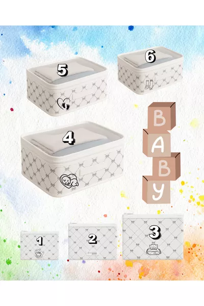 Borsa per il cambio del neonato a 6 pezzi Borsa nascita per l'ospedale