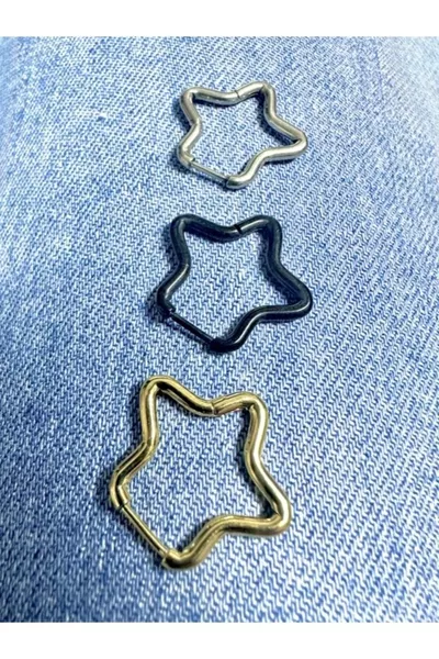 Orecchini in Acciaio Chirurgico con Stella che Non Scolora