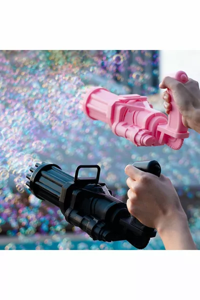 Nanopro Pilli Köpüklü Oyuncak Köpük Baloncuk Makinesi Tabancası + Baloncuk Likitli