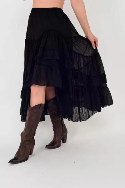 تنورة نسائية خام عرقية بوهيمية