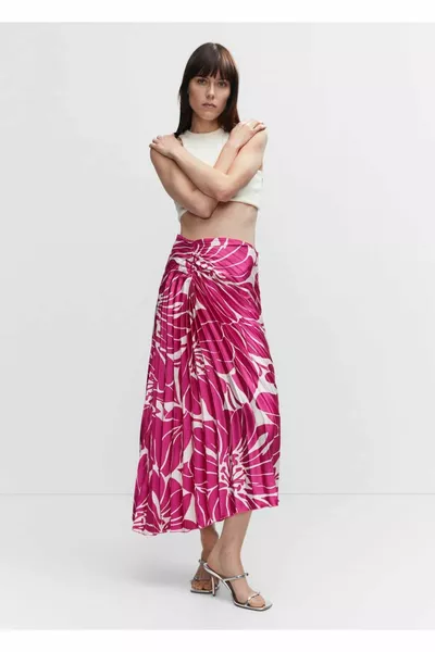 Плисирана сатенена пола