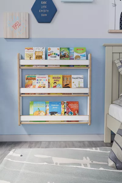 Montessori 3-stufiges Kinderregal * cm Weiß