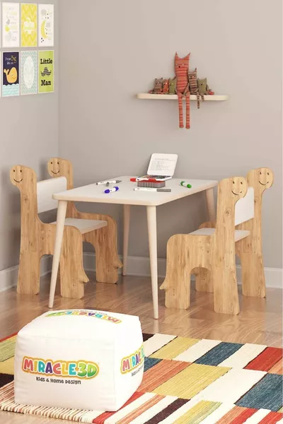 Bureau et chaise pour enfant, table d'activités