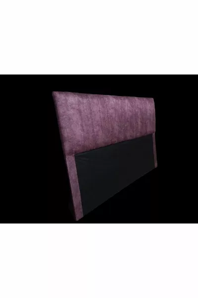 رأس سرير القاعدة * جلد صناعي - بطانة مخططة