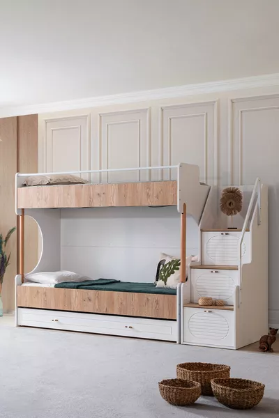 سرير بطابقين، فيتا بوهيم، الجوز ذو الطراز الولادي